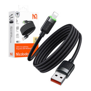 MCDODO CA6000 USB-A TO LIGHTNING 3A MAGNETIC SELF-WINDING DATA CABLE 1.2M - BLACK