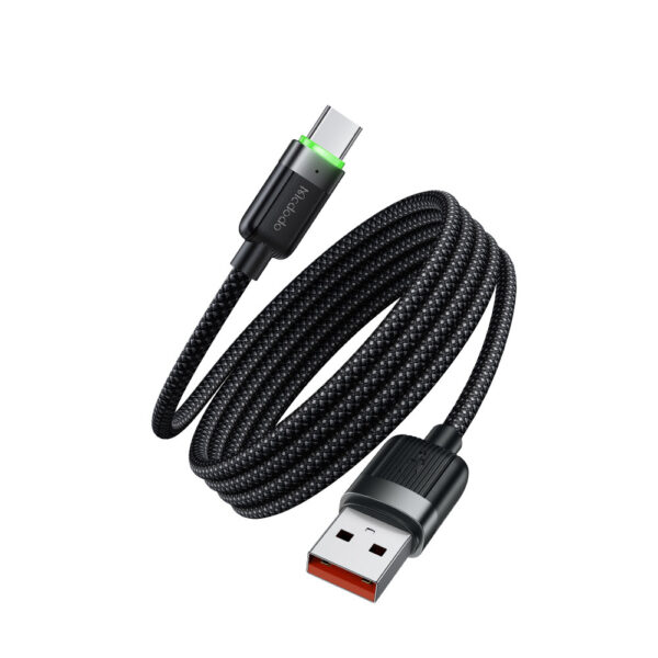 MCDODO CA5650 USB-A TO USB-C 6A MAGNETIC SELF-WINDING DATA CABLE 1.2M - BLACK - Imagen 3