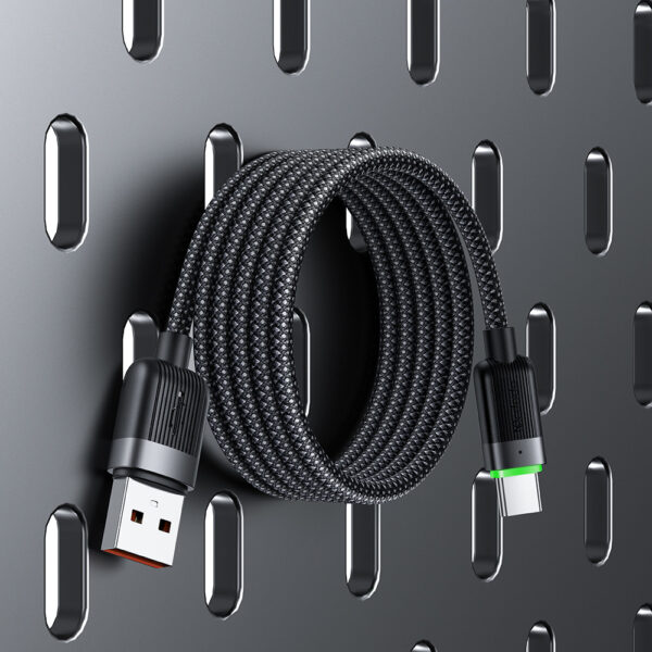 MCDODO CA5650 USB-A TO USB-C 6A MAGNETIC SELF-WINDING DATA CABLE 1.2M - BLACK - Imagen 5