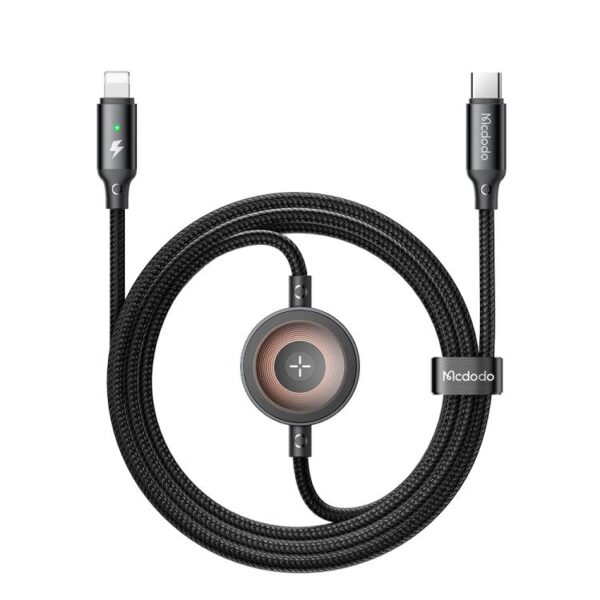 Mcdodo CA-5680 2-in-1 USB-C to Lightning cable + Apple Watch charger, 36W, 1.5m - Imagen 3